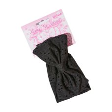 HB102-BLK: Black BA Headband w/Bow